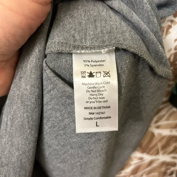 LuLaRoe Large Vampire Gray Baseball Shirt - Picture 4 of 4